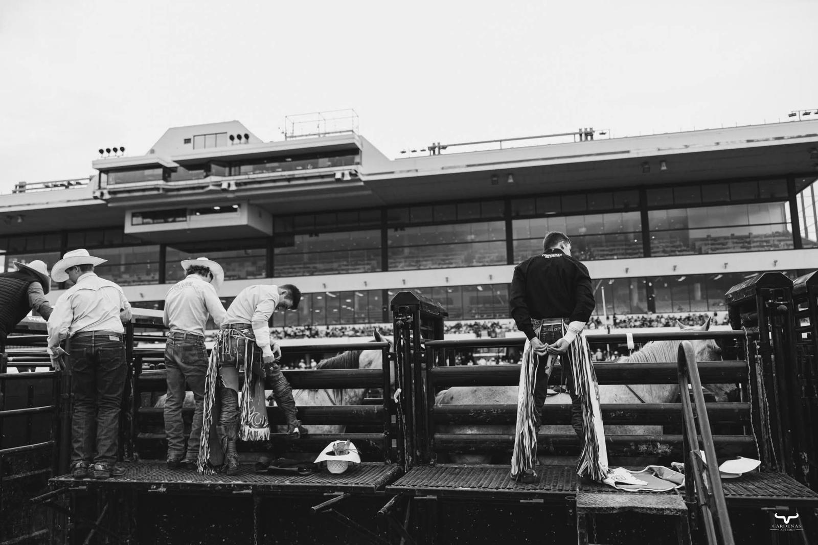 Rodeo crew at the racetrack